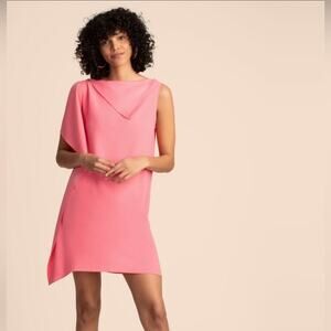 ✨ Trina Turk ✨ Ellyson Asymmetrical Neckline Side Ruffle Shift Dress